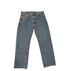 Levi's 505 Men's Straight Blue Jeans 35x30‎ Denim Casual Stretch